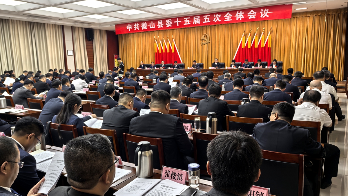 中國共產黨微山縣第十五屆委員會第五次全體會議在微山舉行
